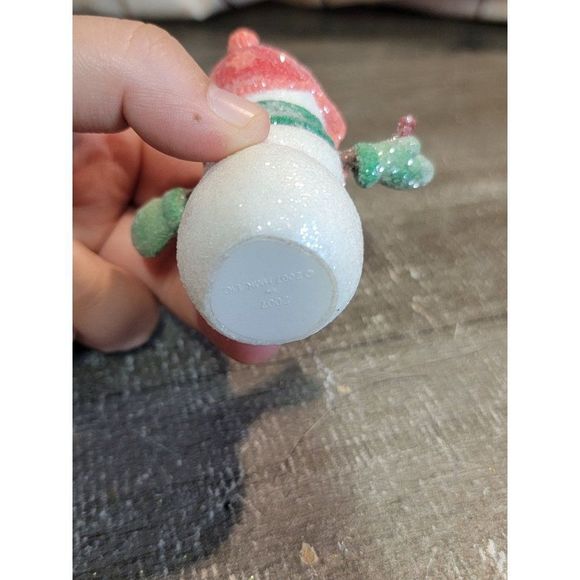 Hallmark 2007 welcome friends glitter snowman red cardinal scarf Xmas - Picture 4 of 4